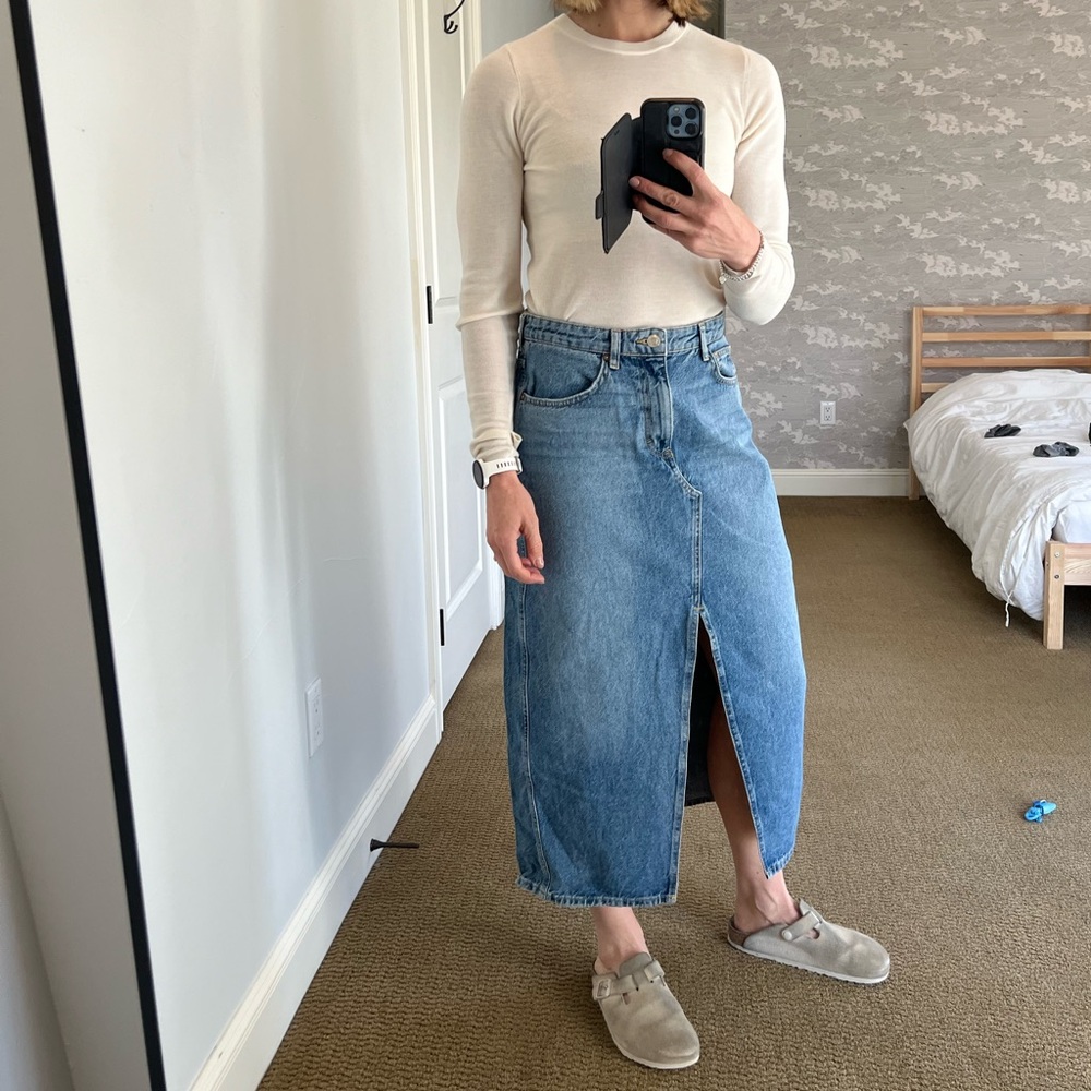 Mango Jean Skirt